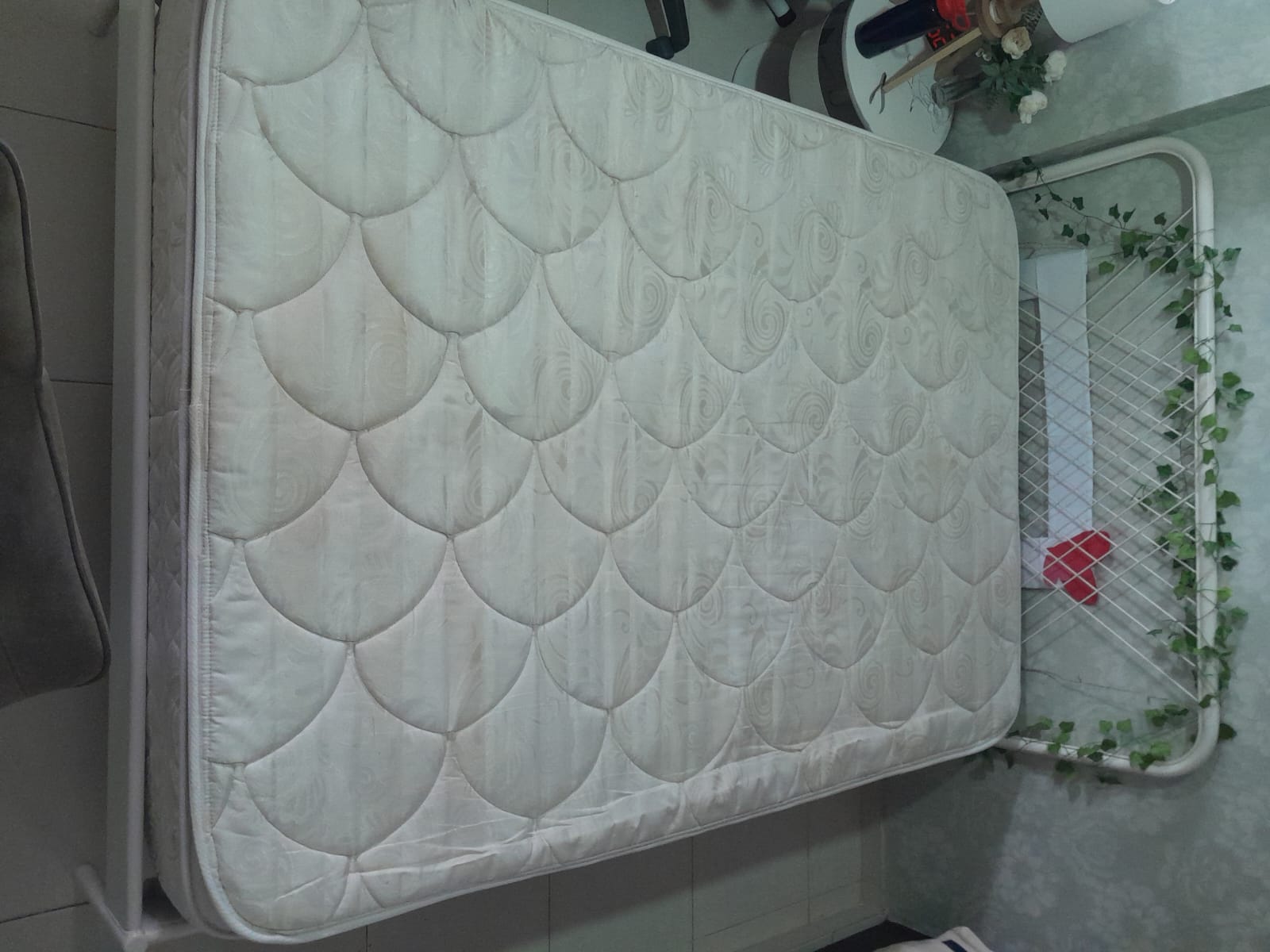 muebles y colchones - Cama size full modelo IKEA, en metal, color blanco