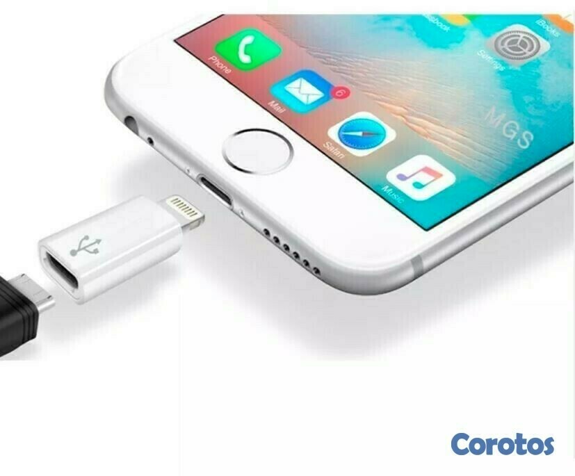 accesorios para electronica - Adaptador de micro USB V8 a conector lightning iPhone
 1
