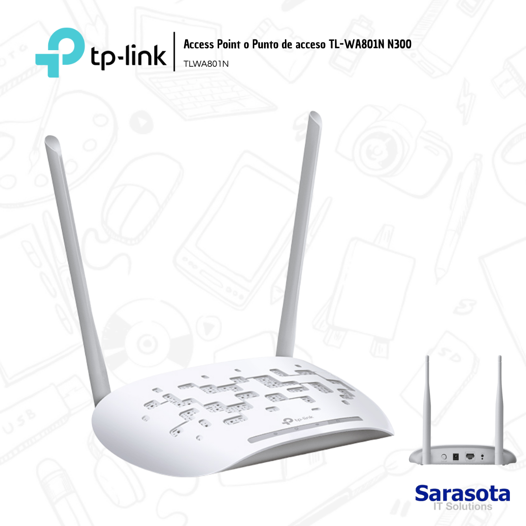 accesorios para electronica - TP-Link Access Point TL-WA801N N300 Poe 0