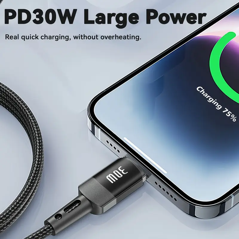 accesorios para electronica - PD30W Max Cable Cargador para Cable USB-C a iOS 6