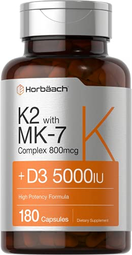 Salud y Equipamiento Médico - Vitamina K2 Con D3 180 Capsulas Horbaach 0
