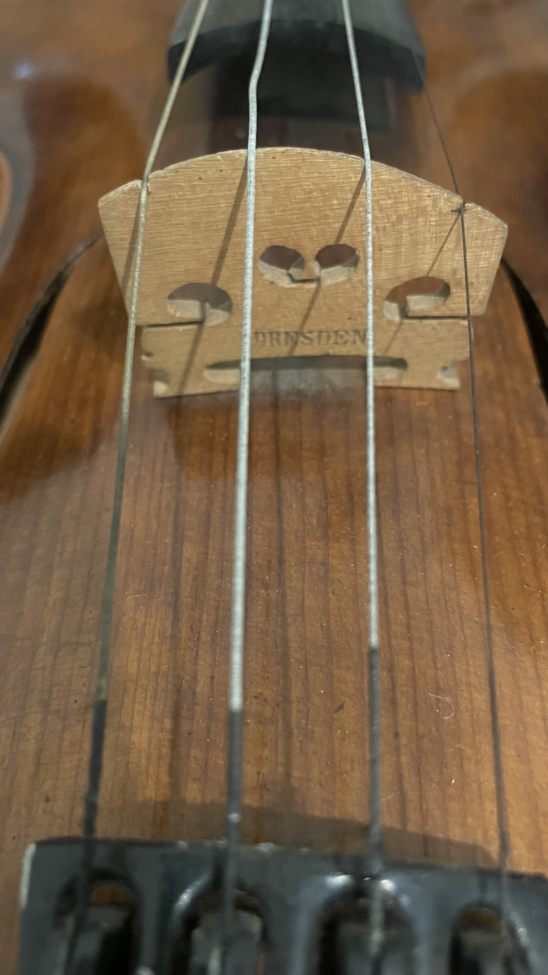 instrumentos musicales - Violín antiguo alemán “Dresden” con estuche y arco 4