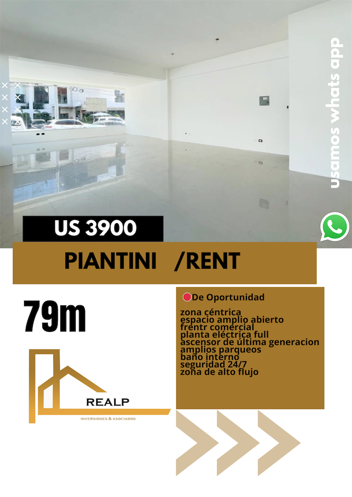 oficinas y locales comerciales - Local céntrico en Piantini 