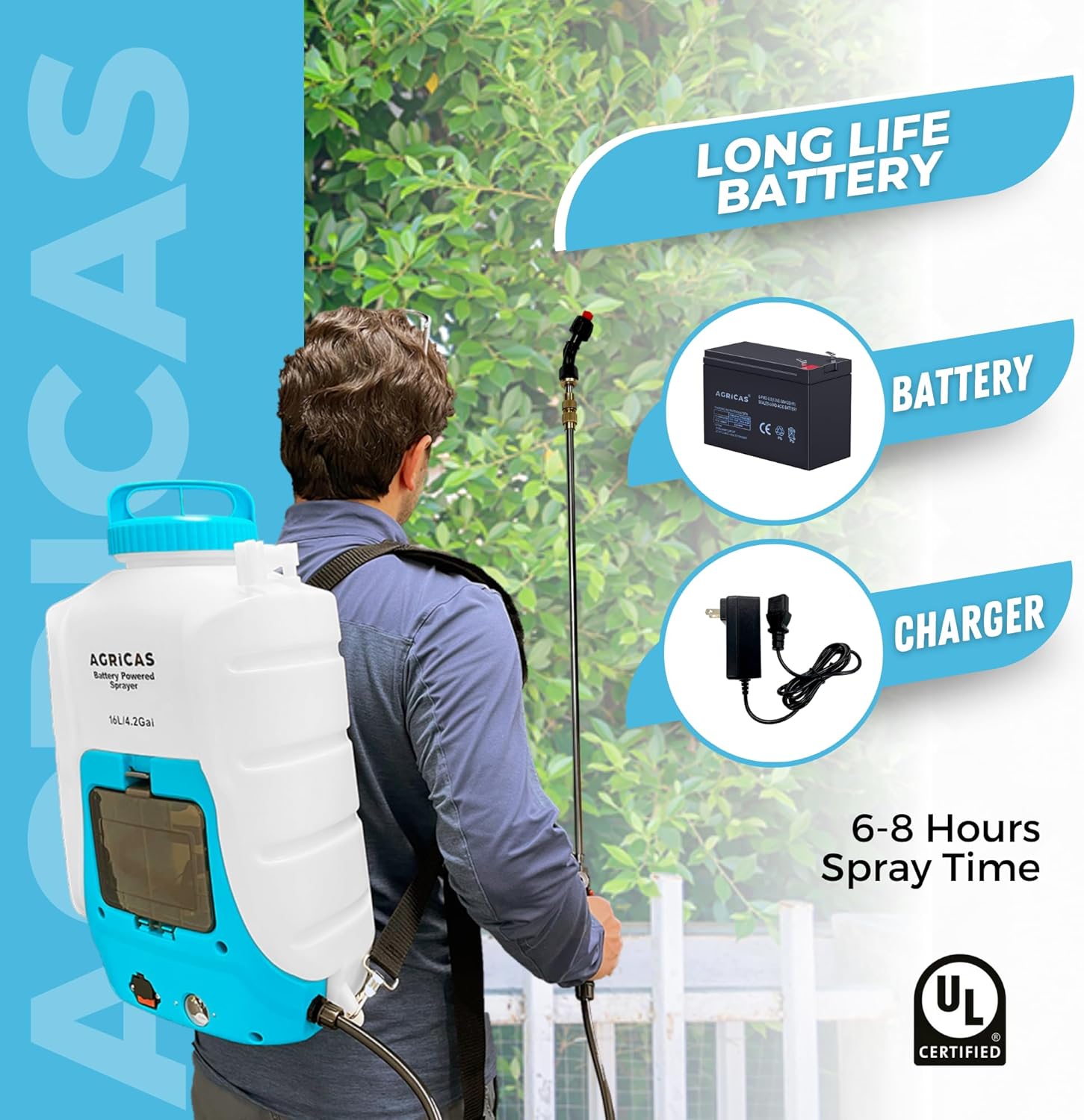 herramientas, jardines y exterior - ociador de mochila de 4.2 galones con batería 2