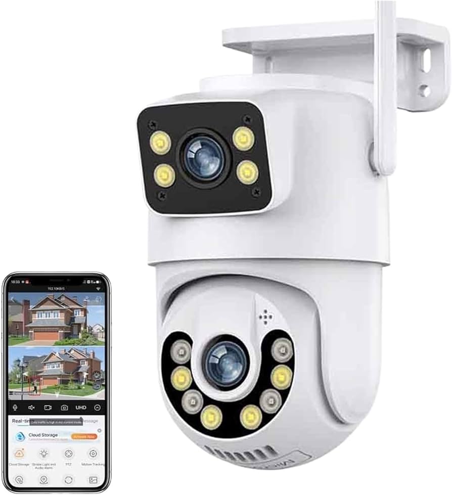 camaras y audio - Cámara de Seguridad Doble Lente Wifi Full HD 2MP 1