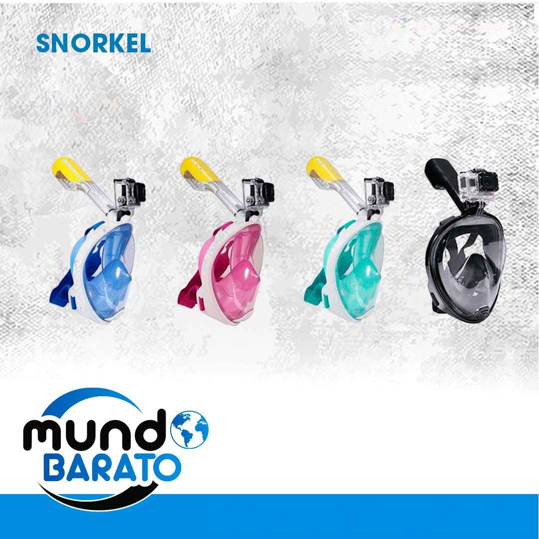deportes - Mascara de buceo, snorkel, snorkeling, 180 grados de vision, anti empañado. 1
