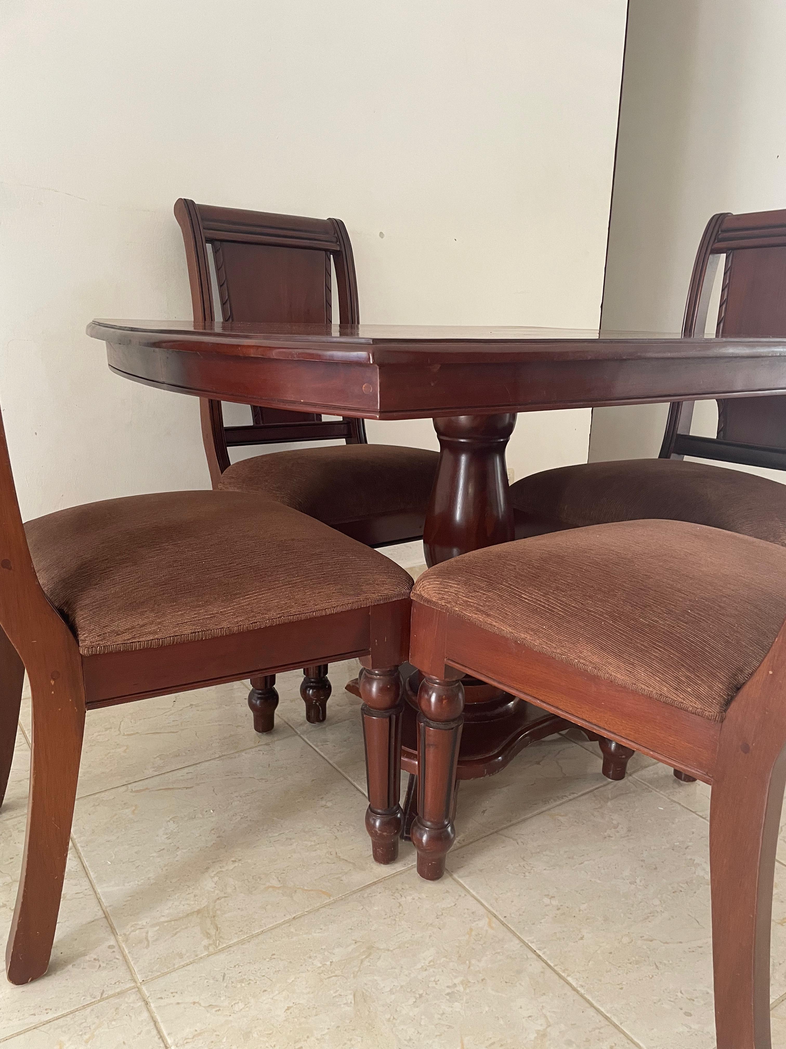 muebles y colchones - Juego de Comedor en Caoba de 4 sillas 6