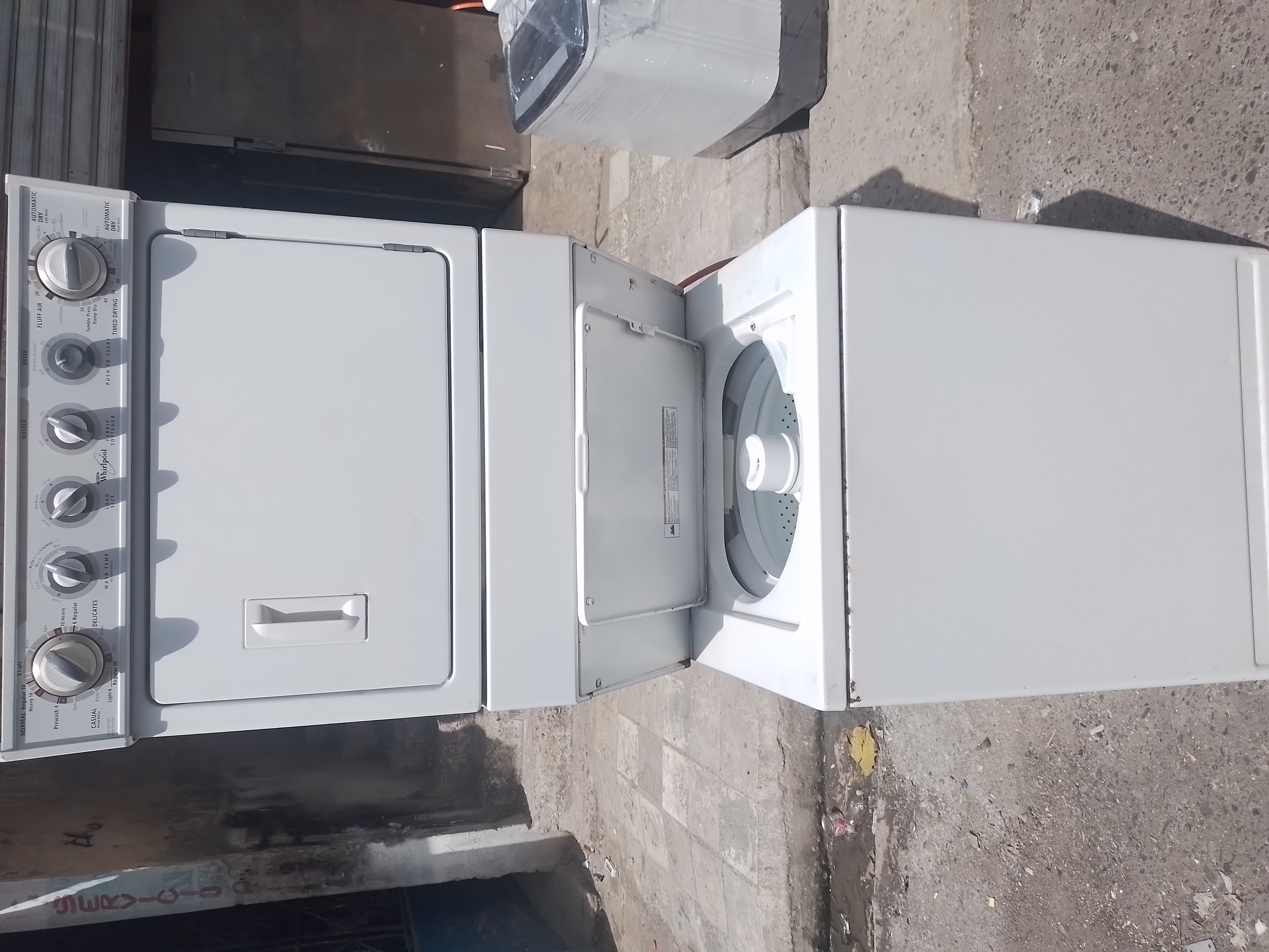 electrodomesticos - Lavadora torre Whirlpool 45 Lb  ,secadora a gas