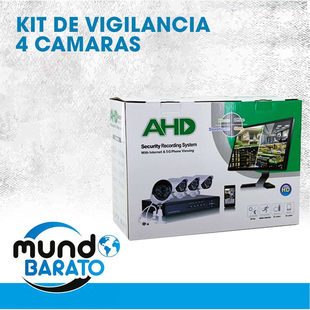 camaras y audio - kit de 4 camaras de seguridad full HD 4K DVR CCTV Vigilancia 1