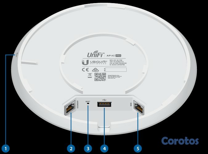 impresoras y scanners - ACCESS POINT UBIQUITI UAP-AC-PRO, 2.4GHZ 450MBPS 5GHZ/1300MBPS, 2 PUERTO LAN POE 2
