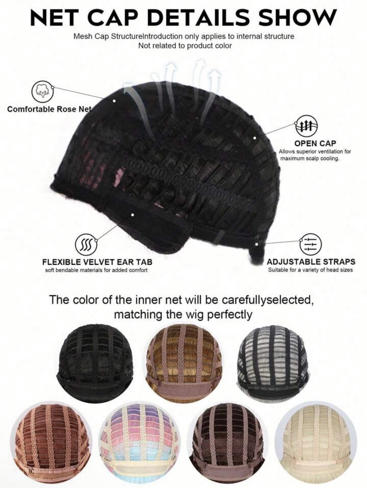 salud y belleza - Peluca de 2 colores rosa - negro 5