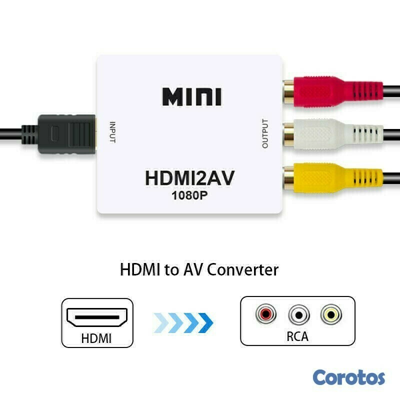 otros electronicos - Convertidor adaptador HDMI a RCA (audio y video) 2