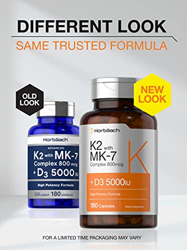 Salud y Equipamiento Médico - Vitamina K2 Con D3 180 Capsulas Horbaach 1