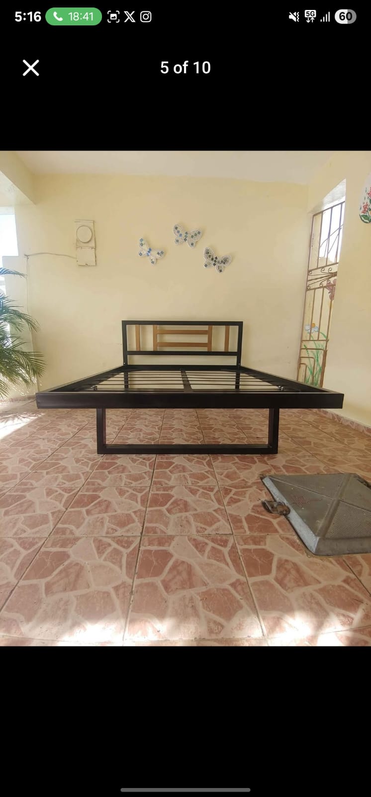 muebles y colchones - base de cama en hierro  2