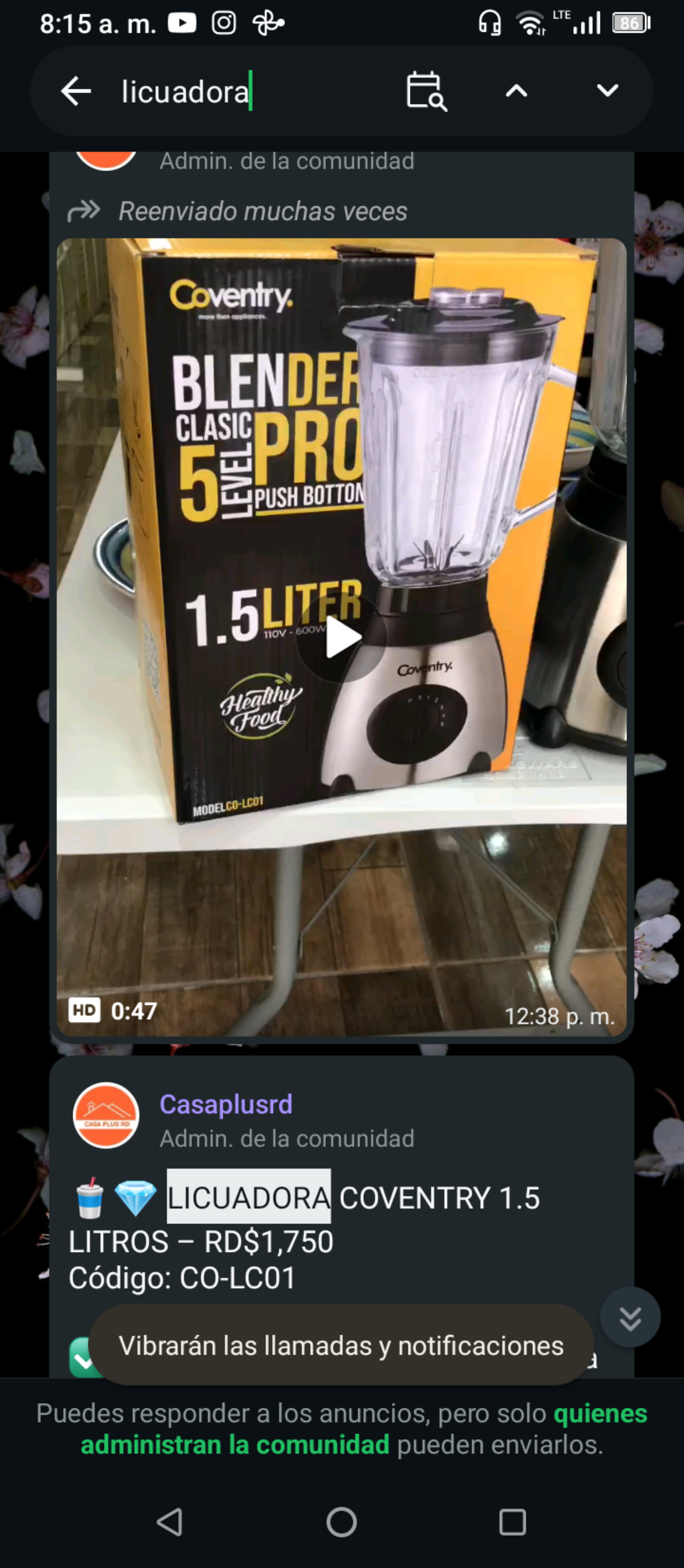 electrodomesticos - 🥤💎 LICUADORA COVENTRY 1.5 LITROS –  0
