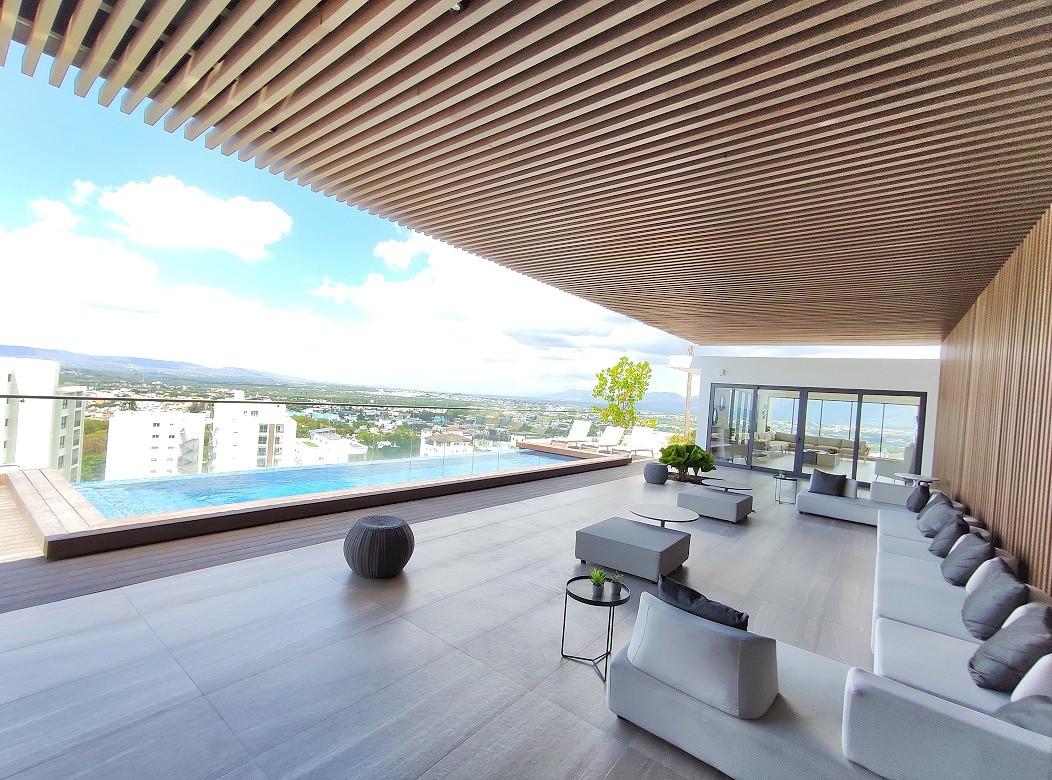 apartamentos - APARTAMENTO PISCINA INFINITY Y GIMNASIO LA TRINITARIA SANTIAGO  0
