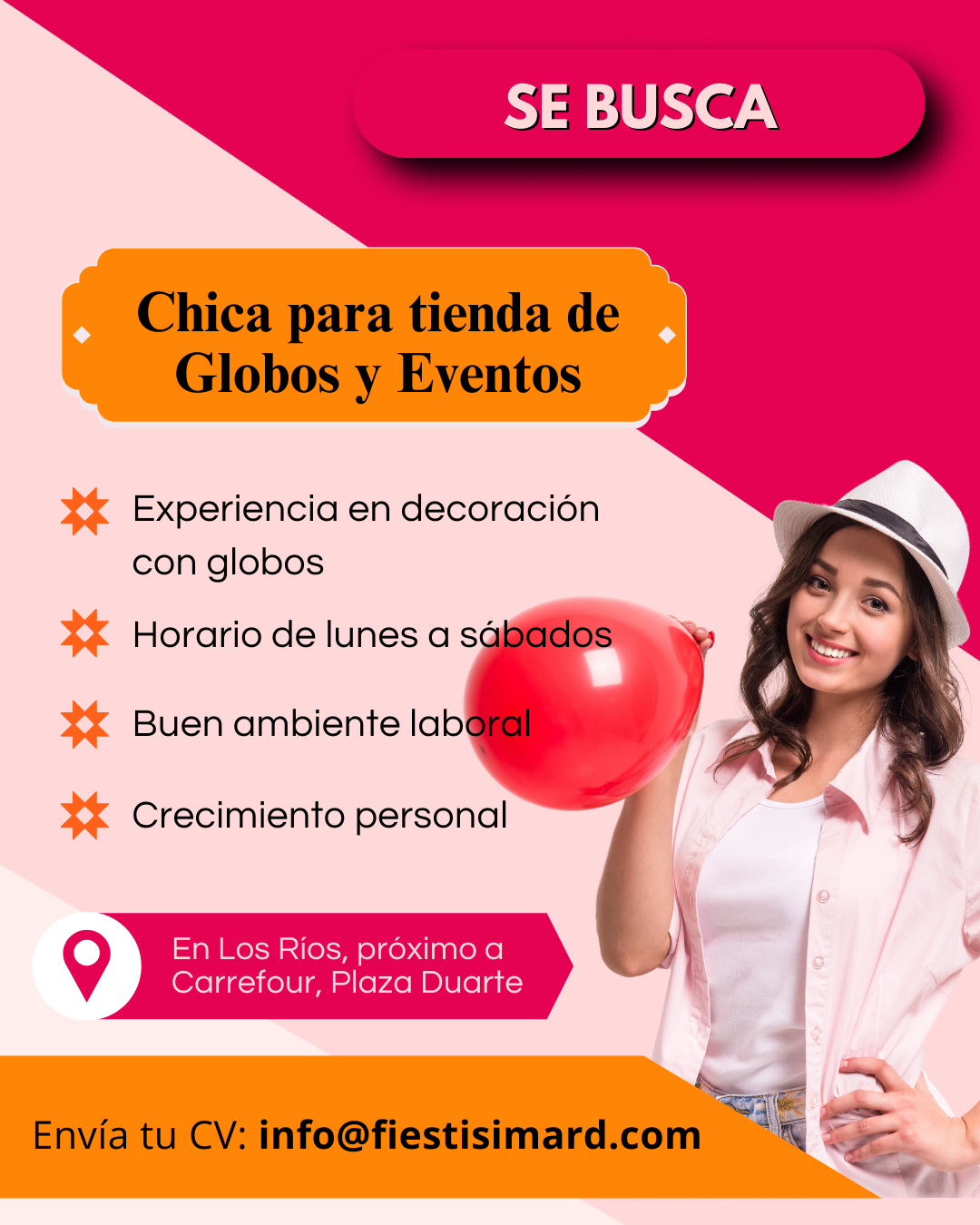 empleos disponibles - SERVICIO AL CLIENTE TIENDA DE GLOBOS Y EVENTOS 0