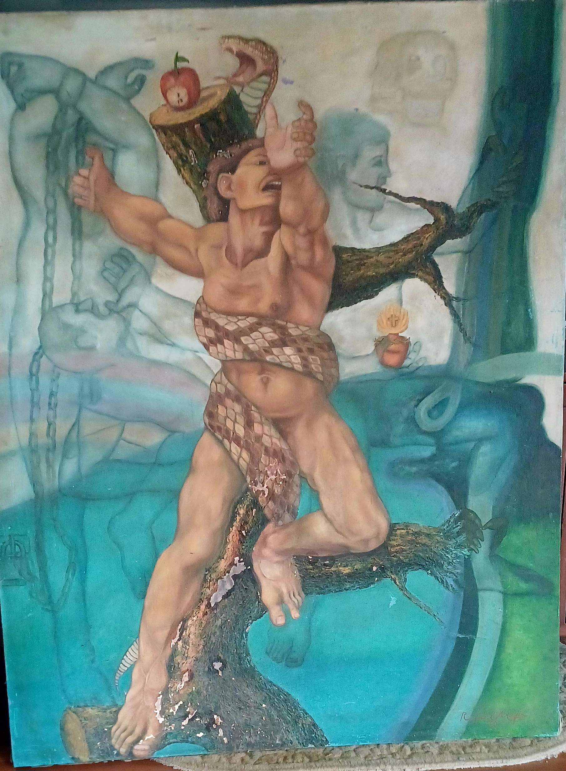 arte y antigüedades - La caída de Adan