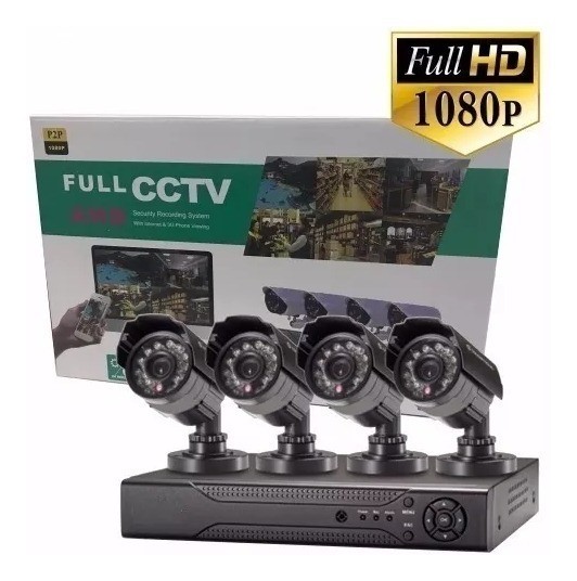 camaras y audio - kit de 4 camaras de seguridad full HD 4K DVR CCTV Vigilancia 2