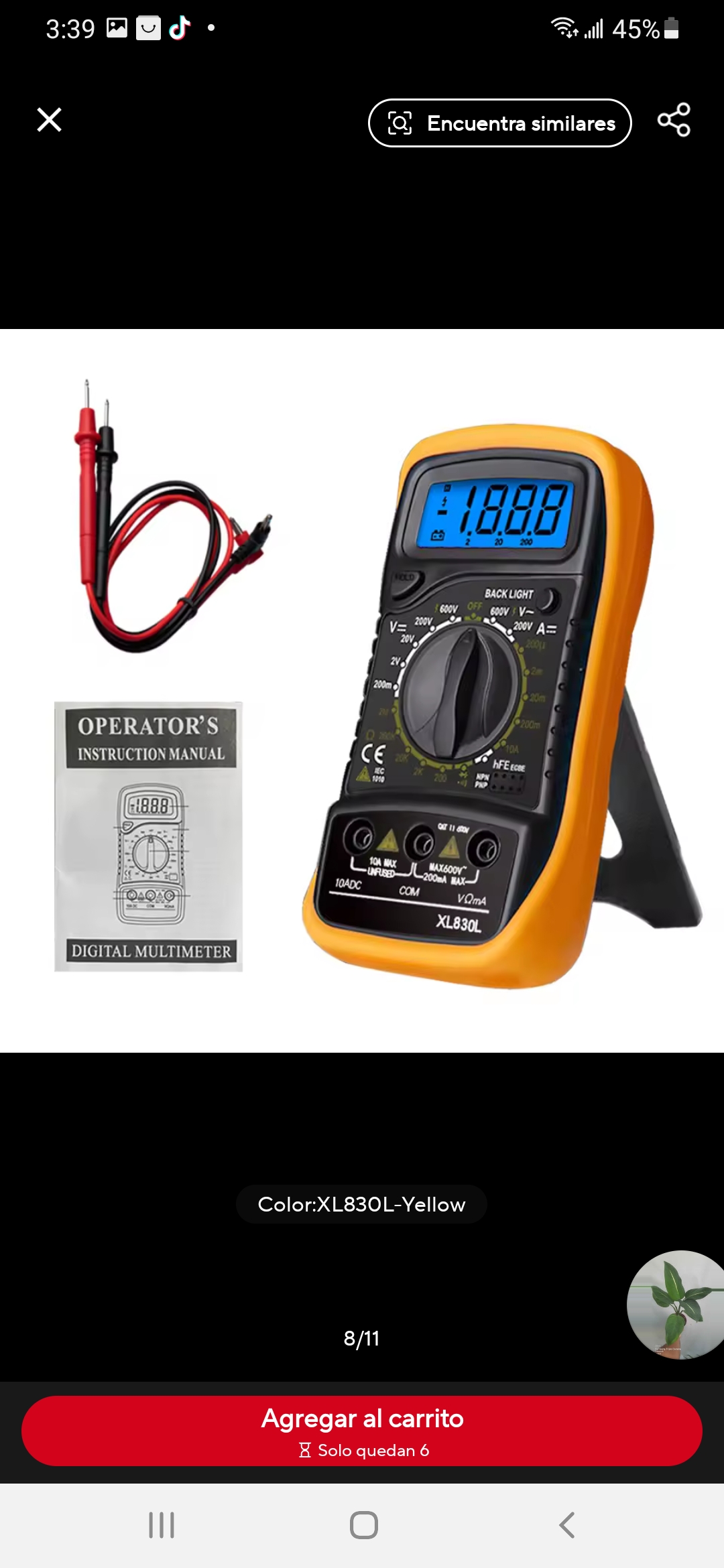 equipos profesionales - Tester multímetro XL830L 0