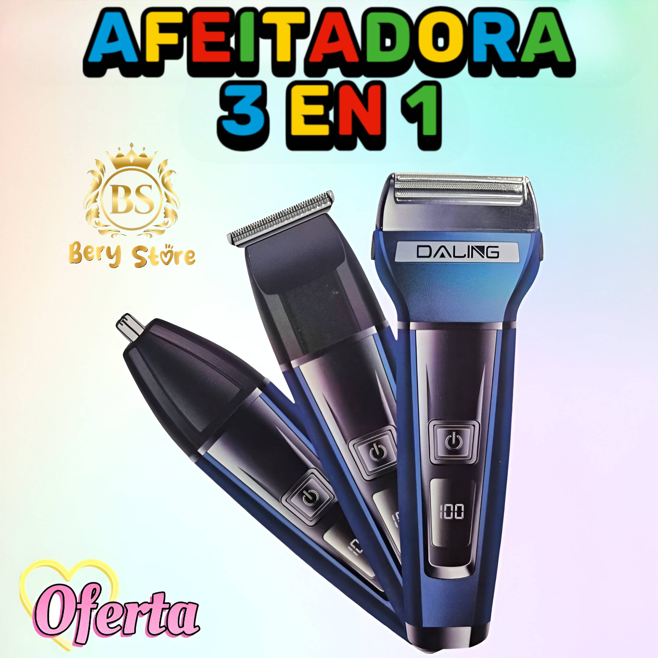 salud y belleza - MAQUINA DE AFEITAR | AFEITADORA 3 EN 1 | AFEITADOR 2