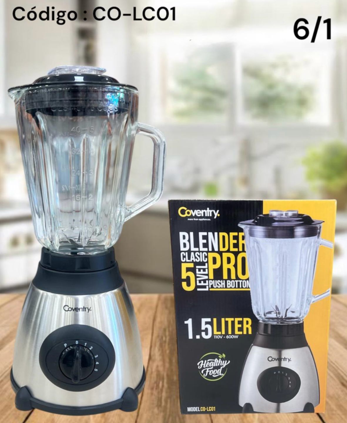electrodomesticos - 🥤💎 LICUADORA COVENTRY 1.5 LITROS –  1