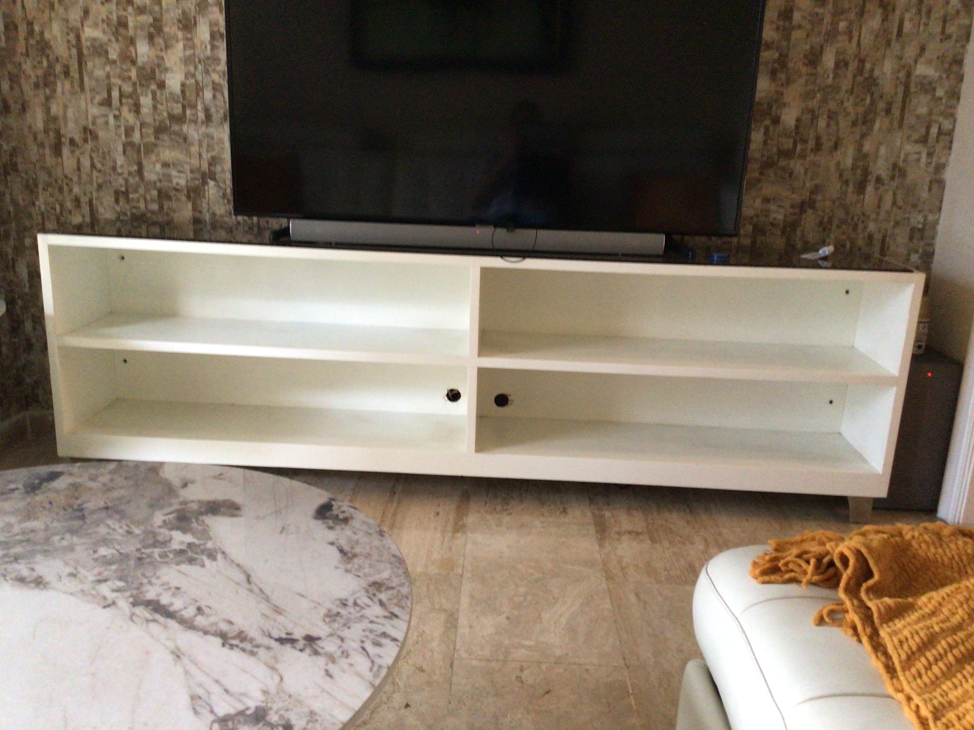 muebles y colchones - Mueble TV con tope vidrio 0