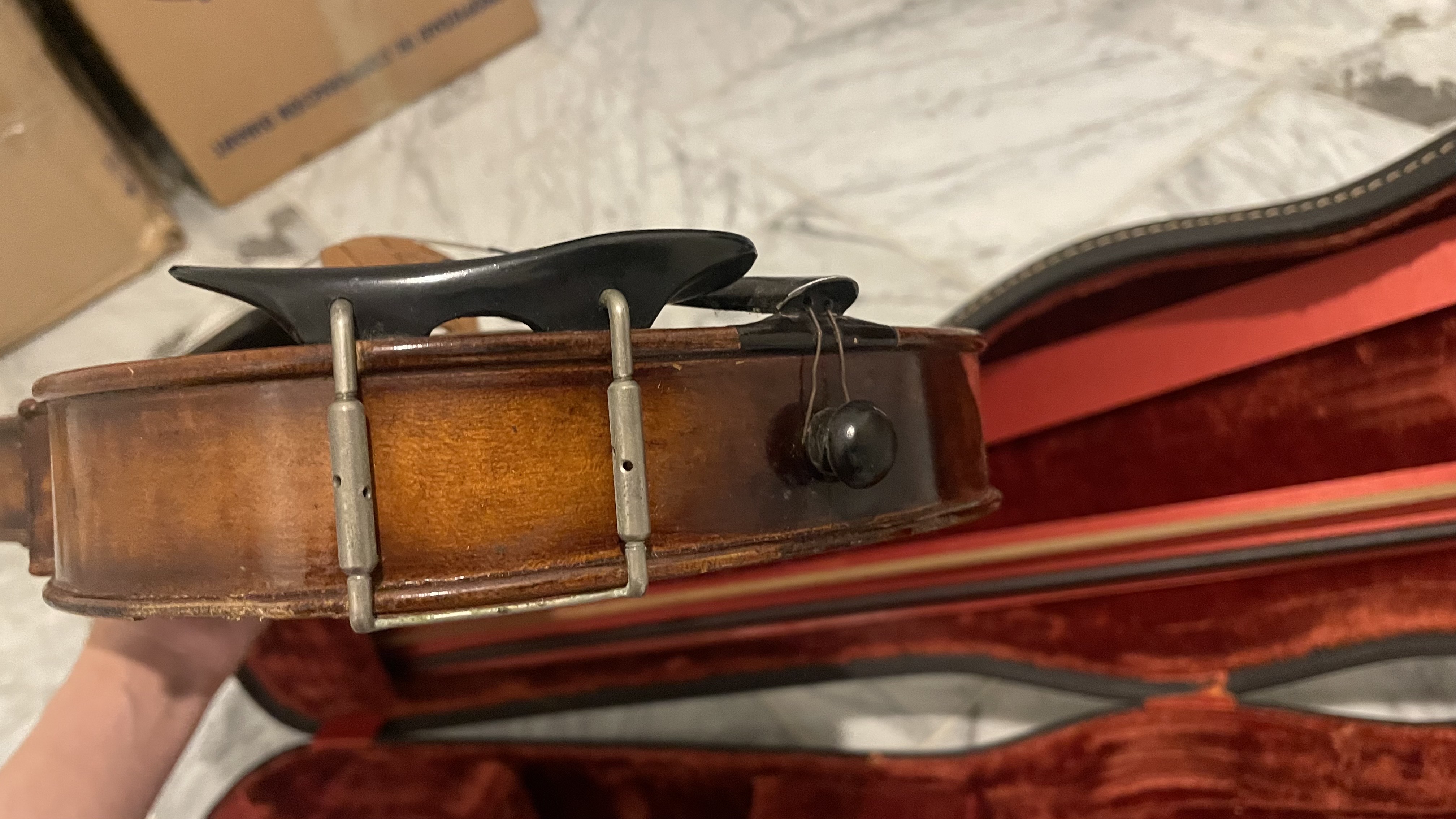 instrumentos musicales - Violín antiguo alemán “Dresden” con estuche y arco 3