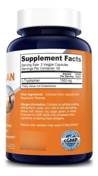 Salud y Equipamiento Médico - L-triptófano 1500 Mg - 200 Uds 1