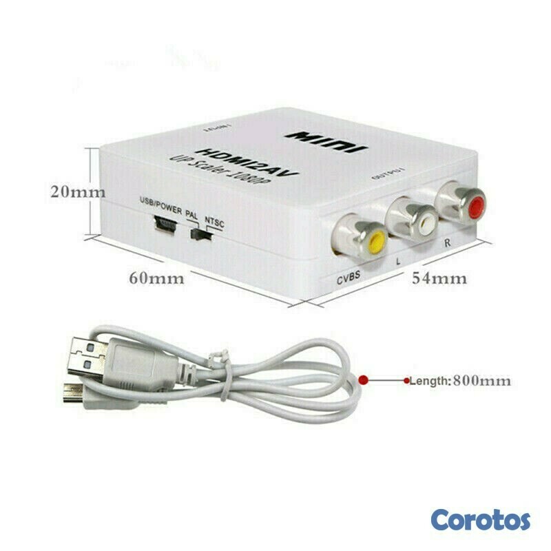 otros electronicos - Convertidor adaptador HDMI a RCA (audio y video) 3