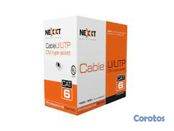 computadoras y laptops - CAJA DE CABLE NEXXT UTP, CAT6, 1000 PIES CM, 24AWG, 1000 PIES, AZUL (AB356NXT32 2