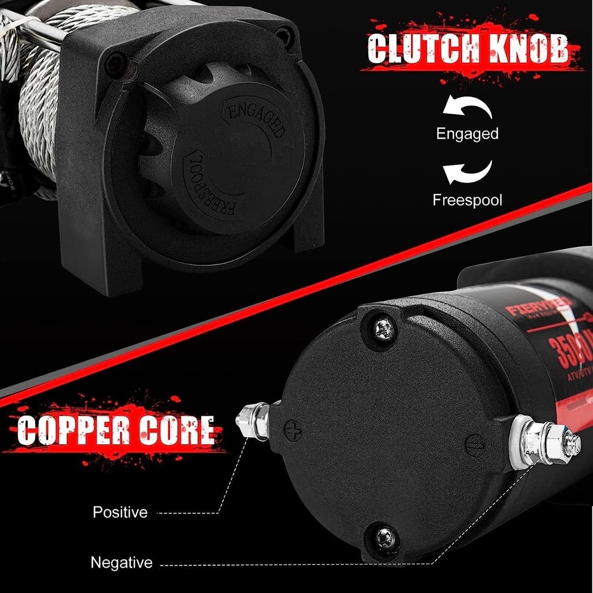 Salud y Equipamiento Médico - Winch Cabrestante Eléctrico De 12 V Y 3500 Lb Con Cable 5