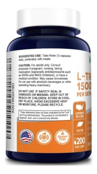 Salud y Equipamiento Médico - L-triptófano 1500 Mg - 200 Uds 2