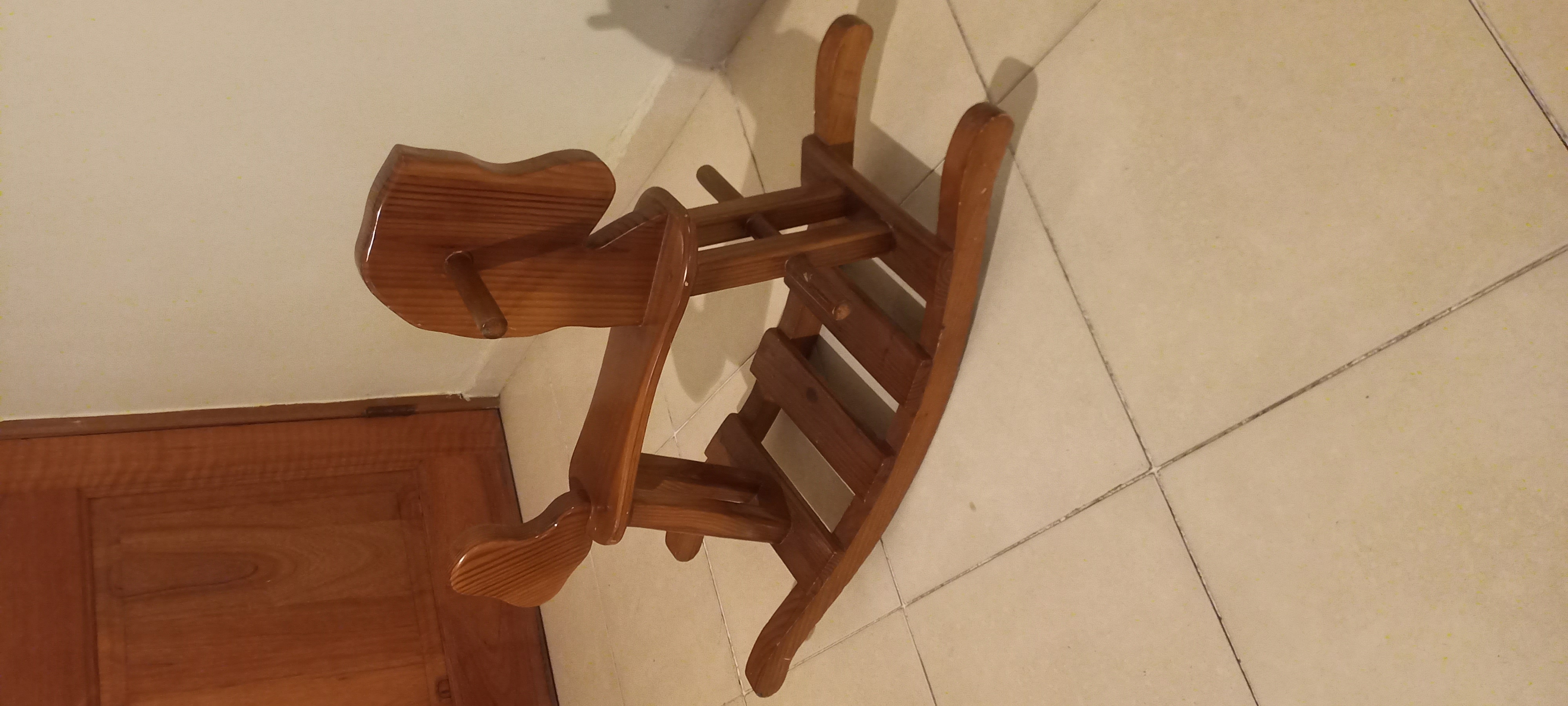 juguetes - Caballito de madera mecedora  1