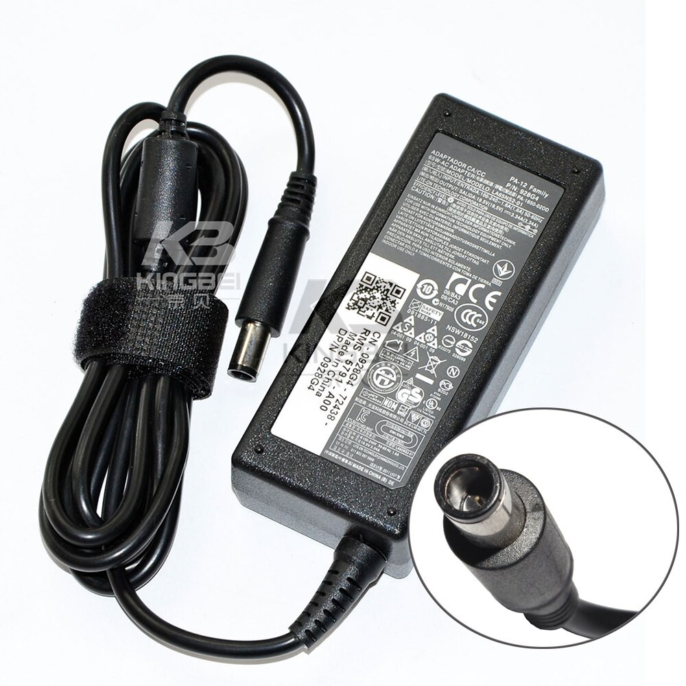 computadoras y laptops - CARGADOR FUENTE PARA LAPTOP DELL UNIVERSAL PUNTA GRUESA 65 WATTS 1.5A 50-60HZ IM
