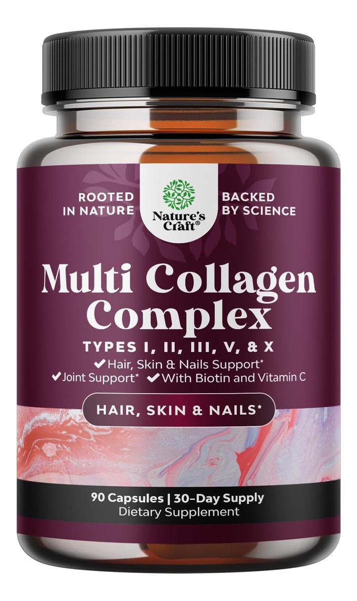 Salud y Equipamiento Médico - Colageno Natures Craft 90 Capsulas