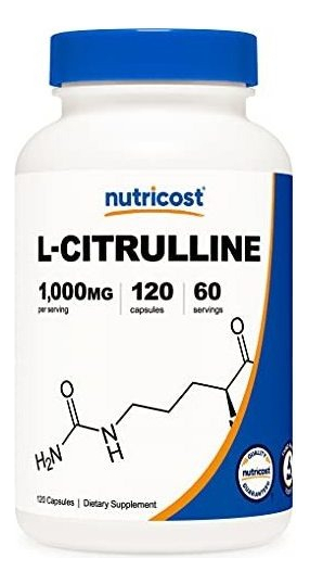 Salud y Equipamiento Médico - L-citrulina Nutricost 500 Mg, 120 Capsulas - Sin Gluten