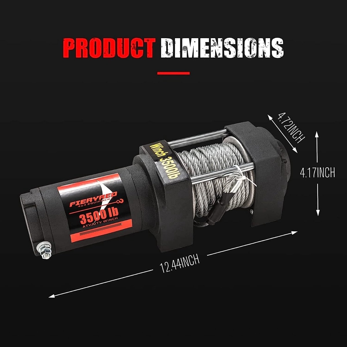 Salud y Equipamiento Médico - Winch Cabrestante Eléctrico De 12 V Y 3500 Lb Con Cable 6