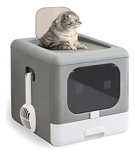 Salud y Equipamiento Médico - Caja De Arena Para Gatos Con Entrada Superior Con Tapa, Ca 0