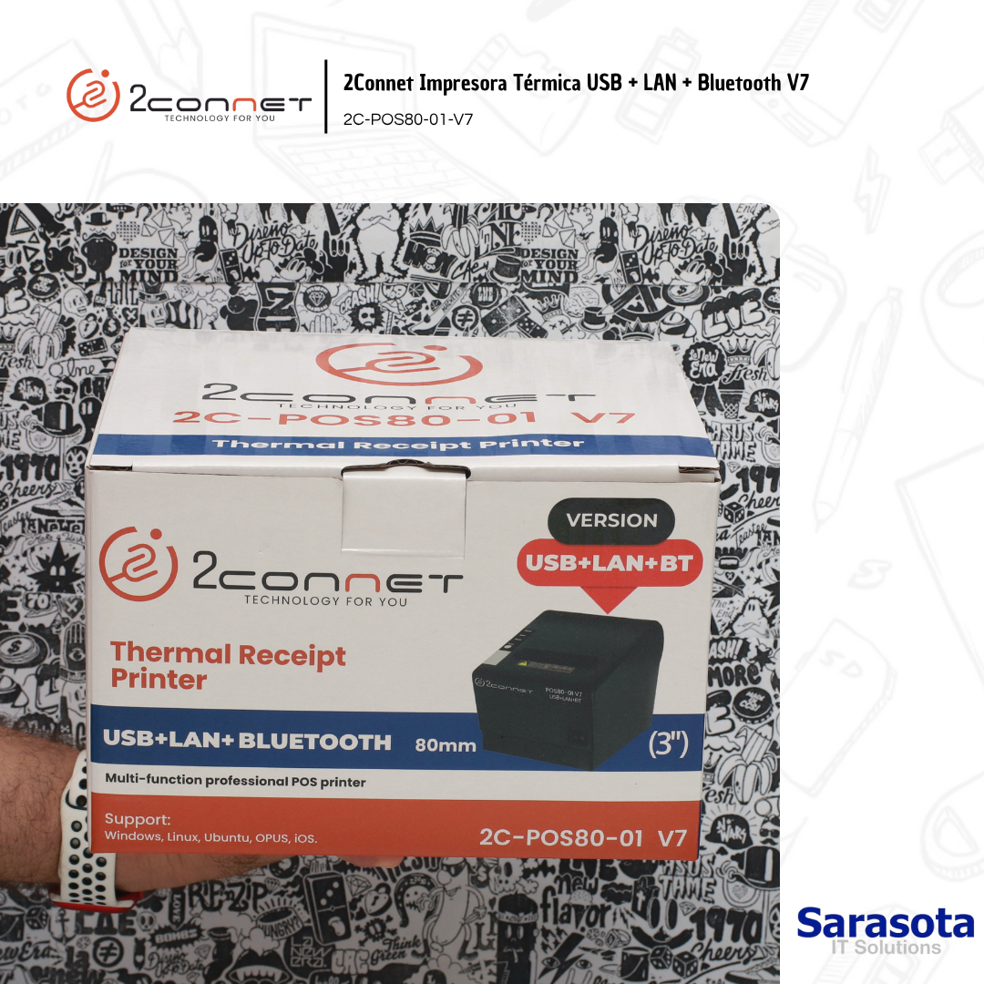 impresoras y scanners - 2Connet Impresora Térmica USB + LAN + Bluetooth V7 1