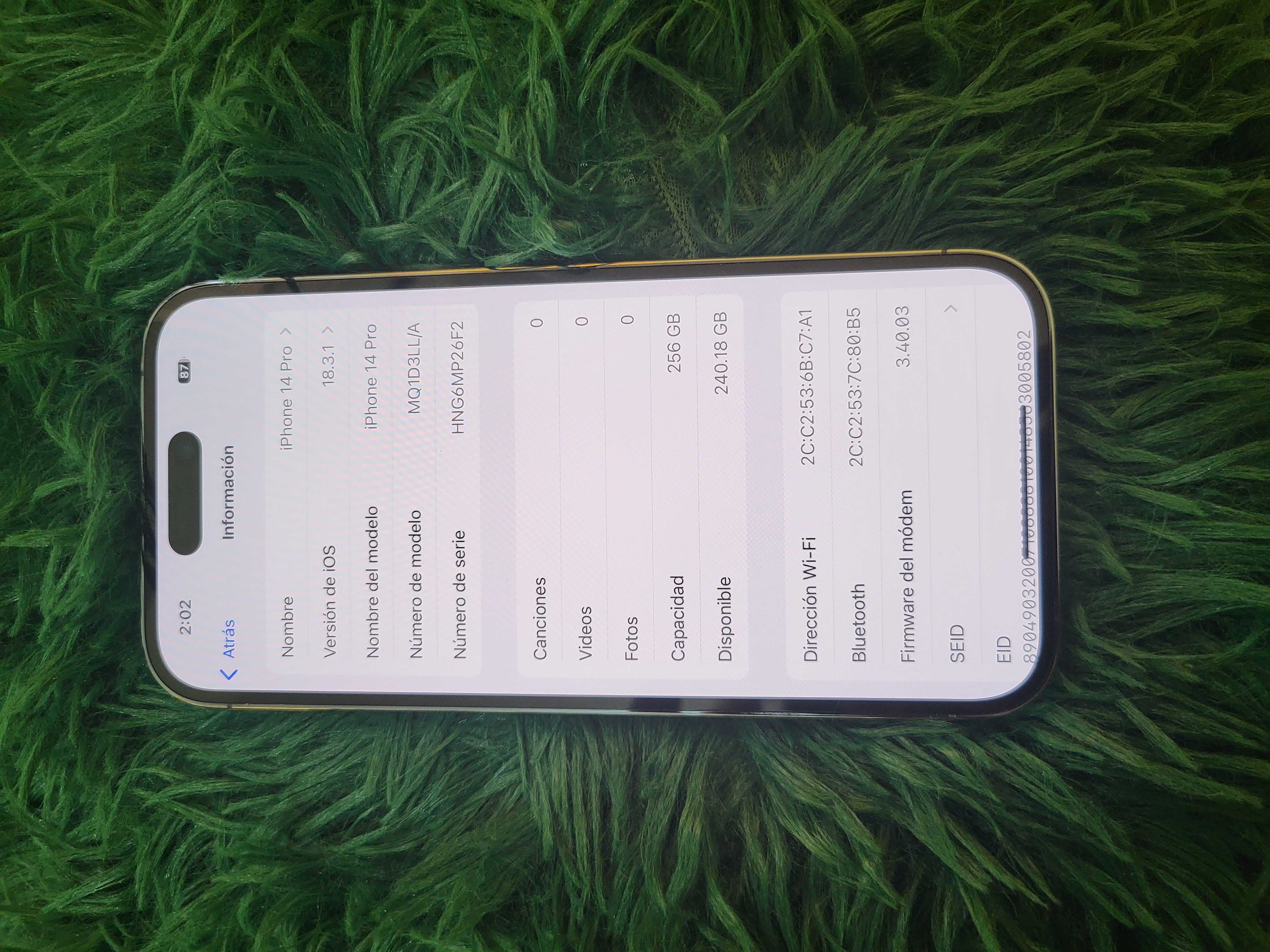 celulares y tabletas - iphone 14 Pro 256GB 9/10 factory 