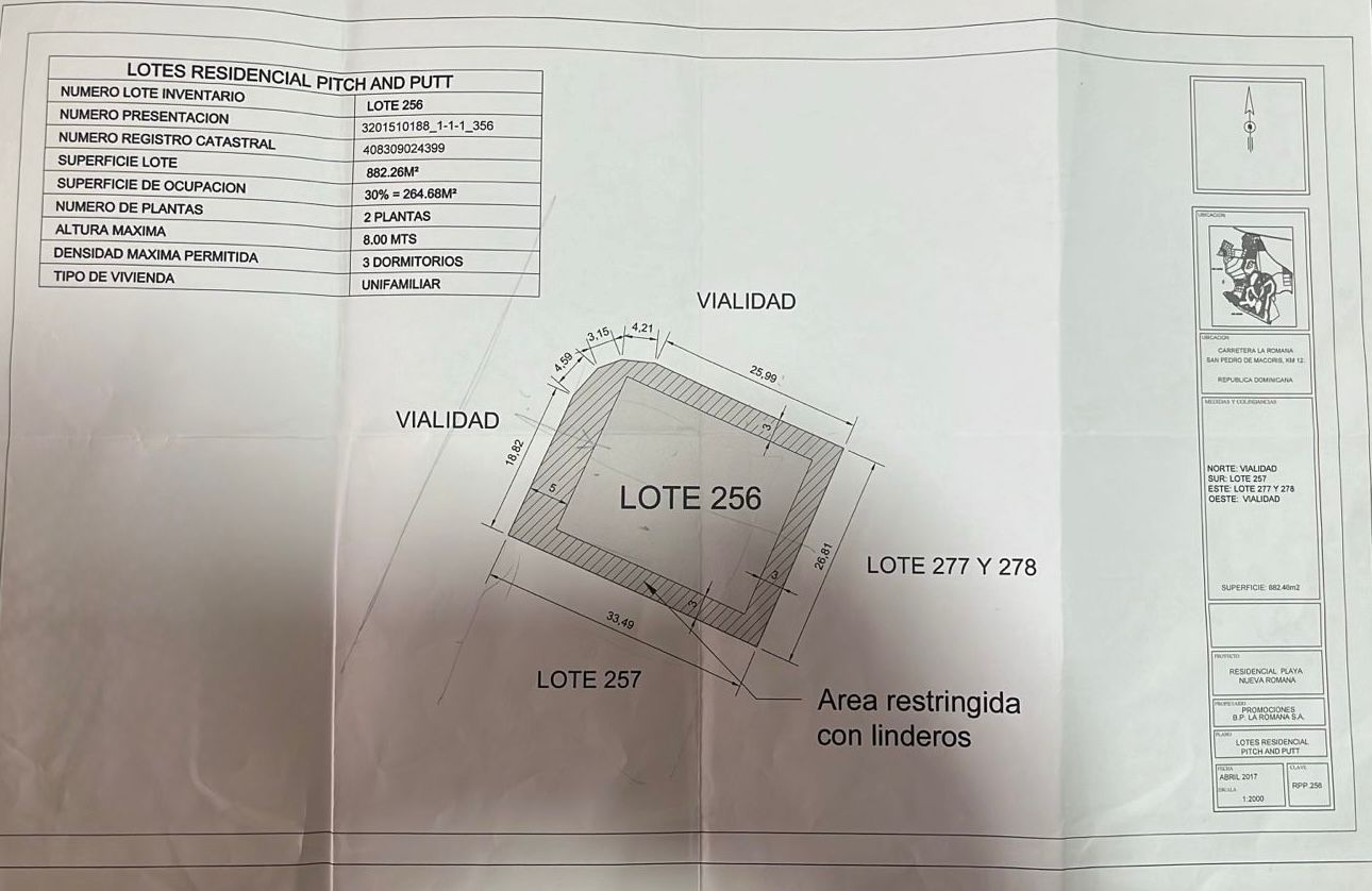 solares y terrenos - Playa Nueva Romana Solar / Terreno en Venta  
