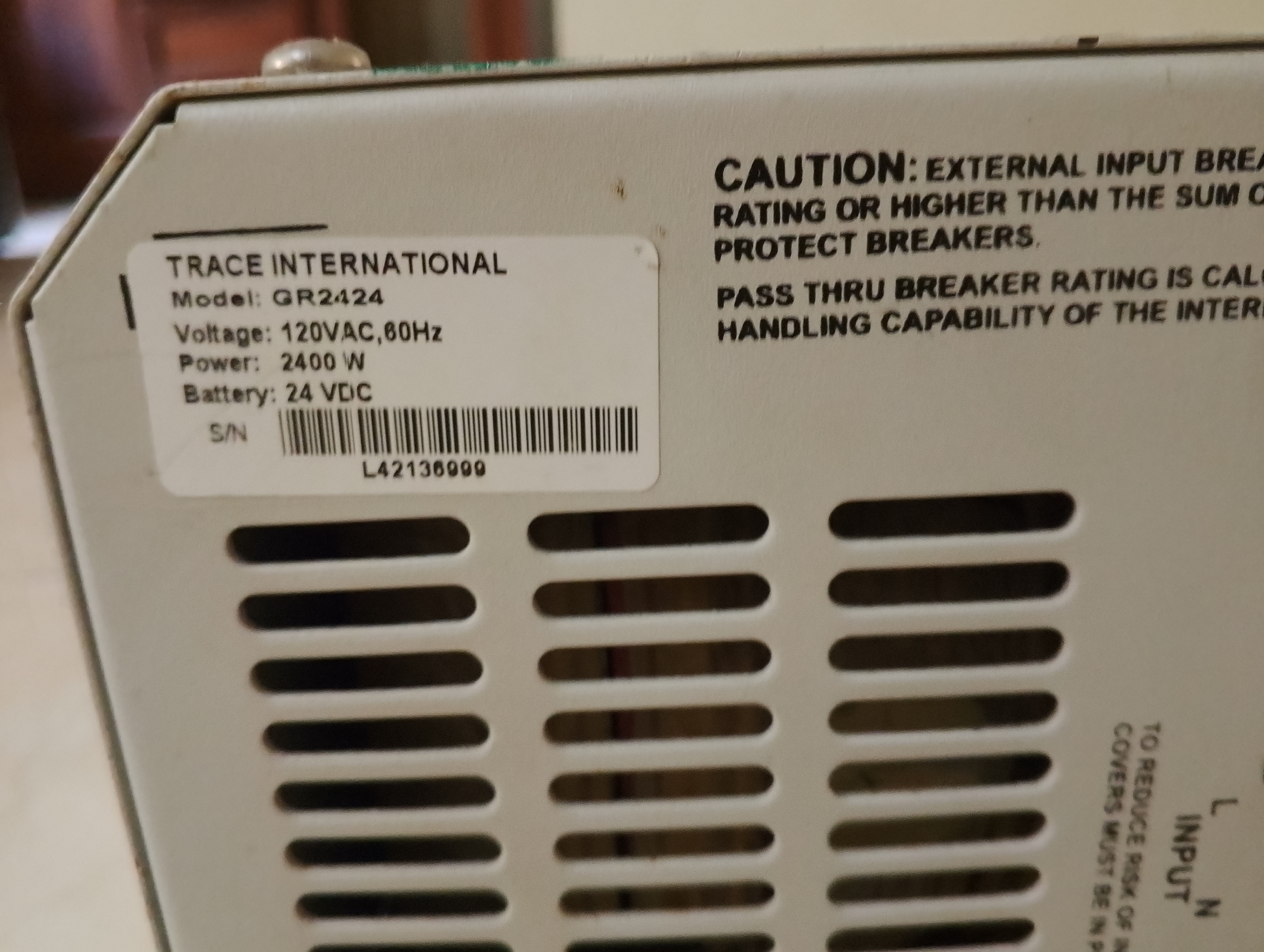 plantas e inversores - DE OPORTUNIAD Dos Inversores TRACE 2.4Kw y 1.5Kw 3