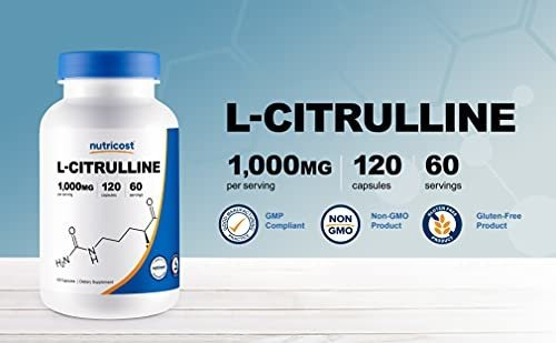 Salud y Equipamiento Médico - L-citrulina Nutricost 500 Mg, 120 Capsulas - Sin Gluten 1