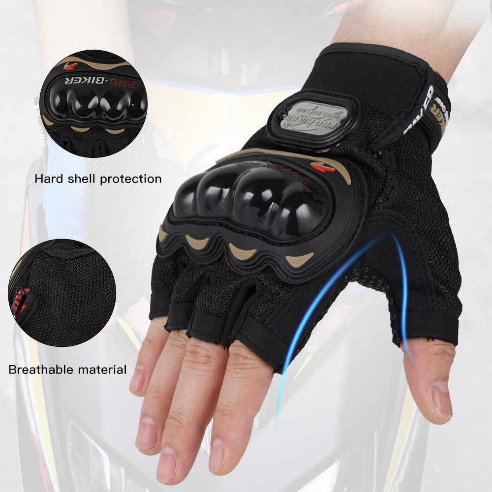 bicicletas y accesorios - Guantillas para Moto Motocross Bici Motor Guantes sin dedos BICICLETA motorizado 2