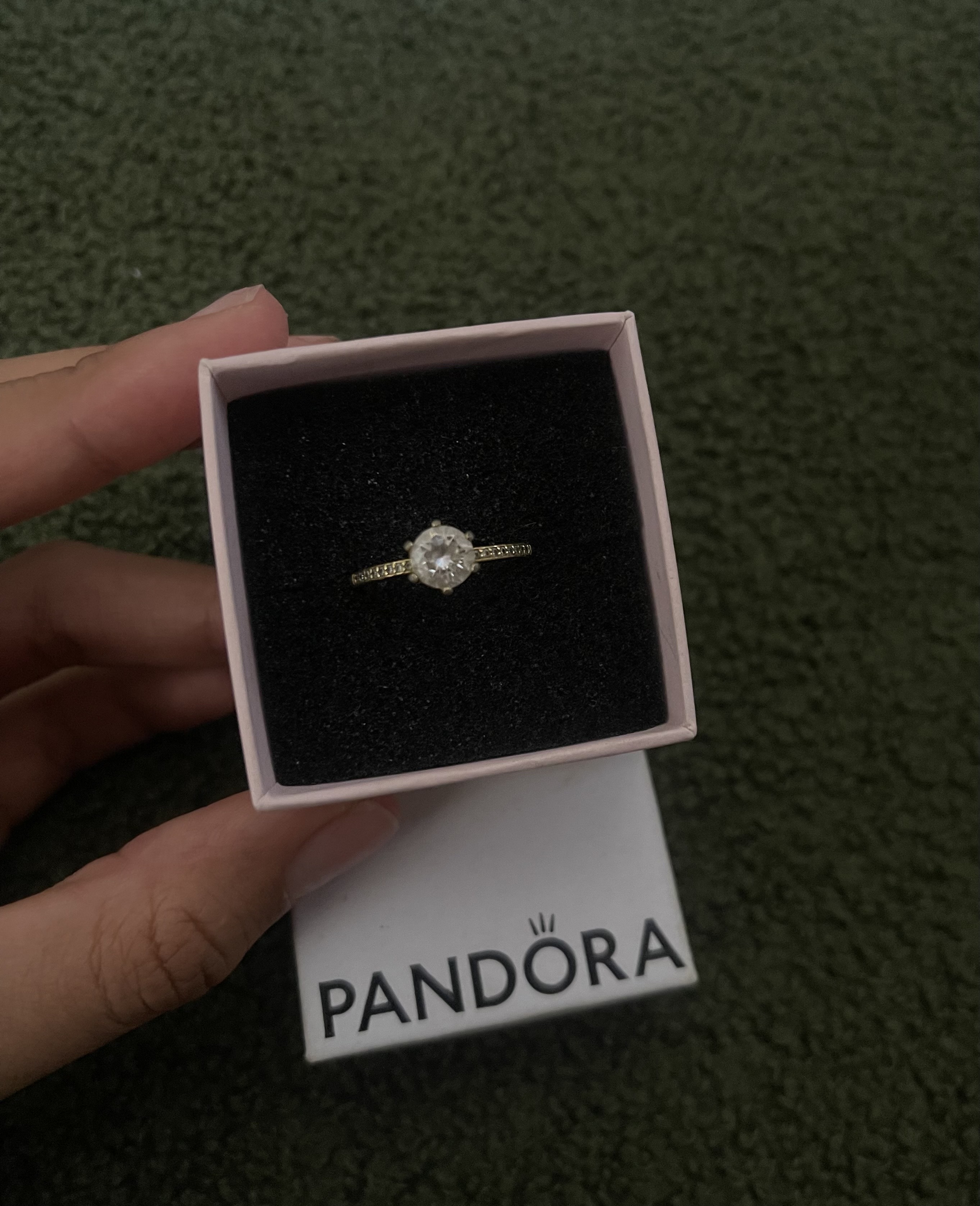 joyas, relojes y accesorios - Anillo Pandora 14k oro gold plating  0