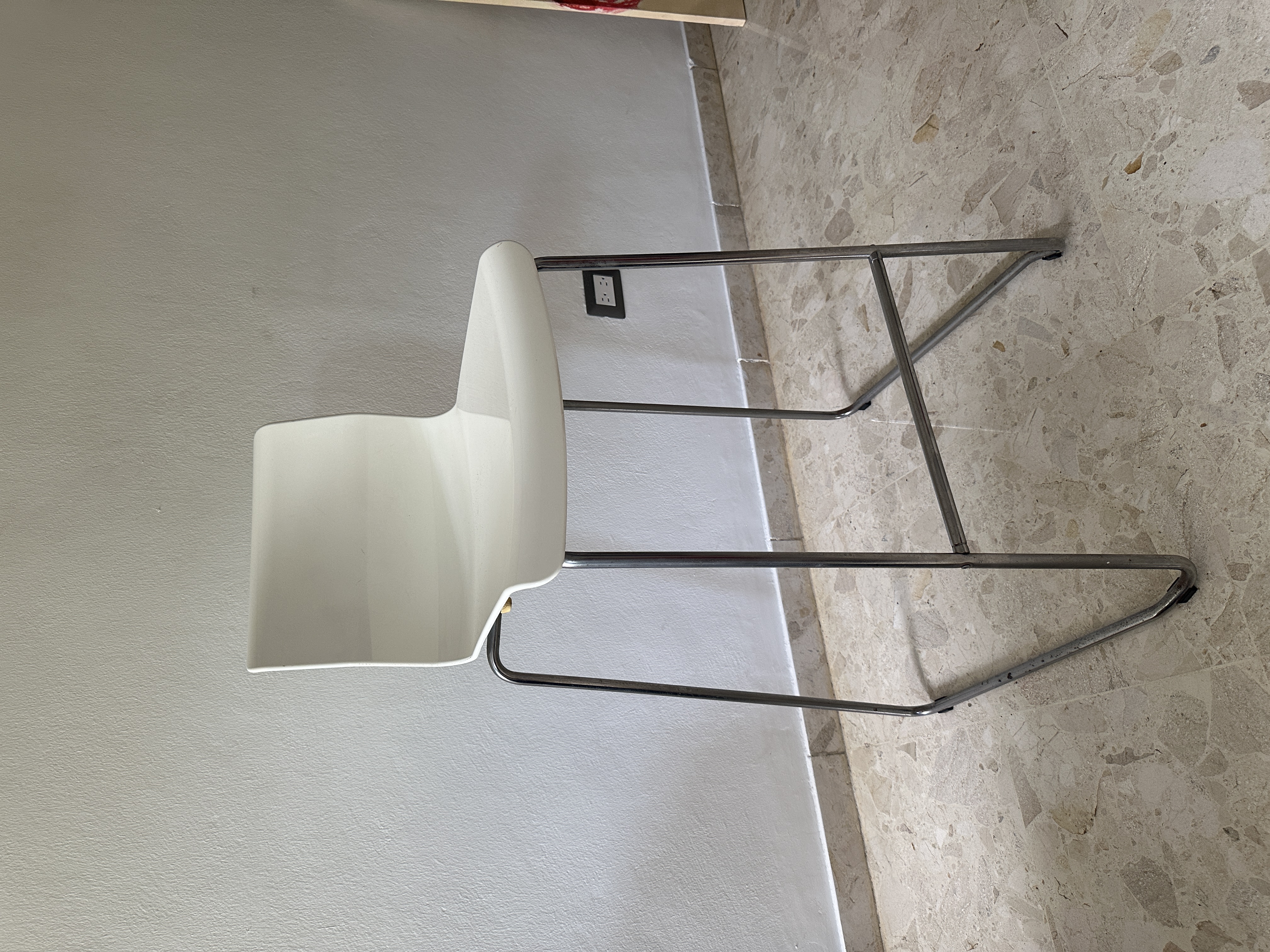 muebles y colchones - Silla Alta de Desayunador – Moderna, Blanca 4