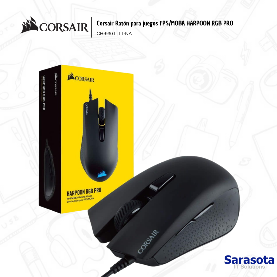 accesorios para electronica - Corsair Ratón para juegos FPS/MOBA HARPOON RGB PRO 1