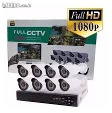 camaras y audio - Kit 8 Camaras de Seguridad 1080p full HD 4k Dvr 8ch Hdmi Exterior Interior CCTV 3