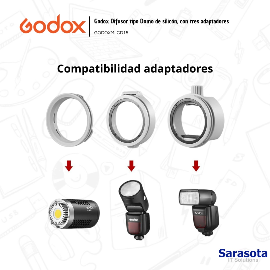 accesorios para electronica - Godox Difusor tipo domo ML-CD15 2